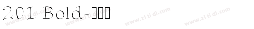 201 Bold字体转换